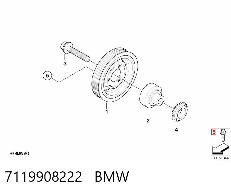 Болт колінвалу 7129904365 BMW