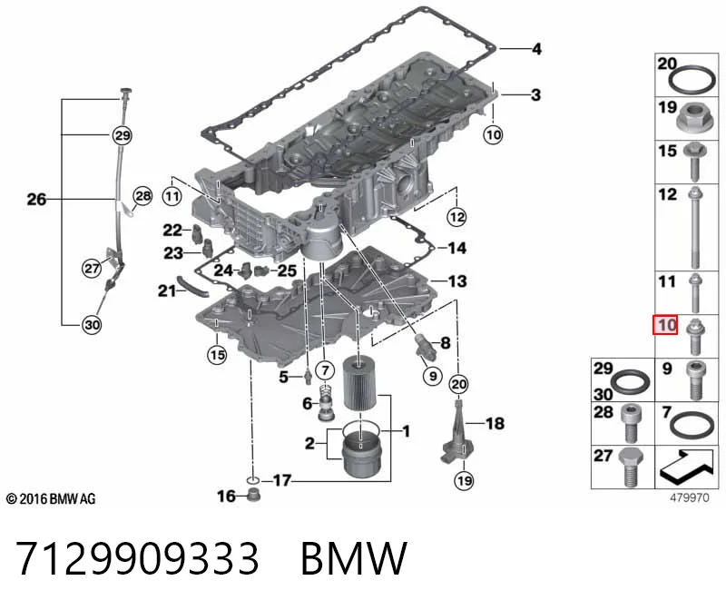 Купити 07129906905 BMW Болт переднього важеля, нижнього
