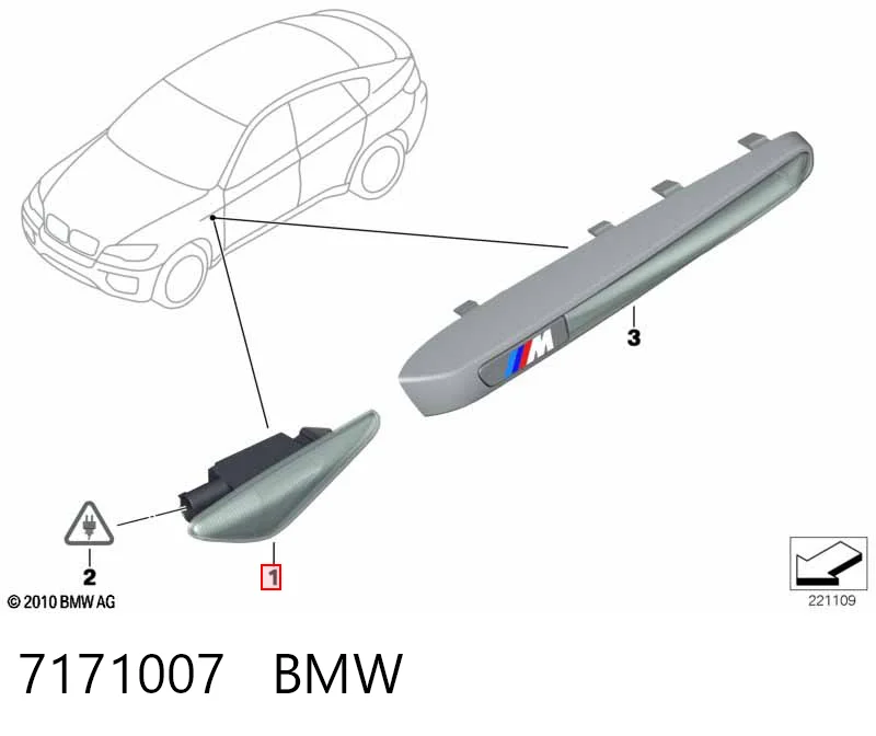 7171007 BMW Лівий покажчик повороту