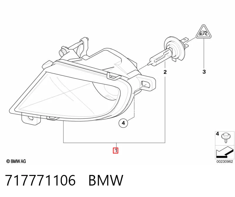 Купити Фара протитуманна, ліва BMW 5  E60