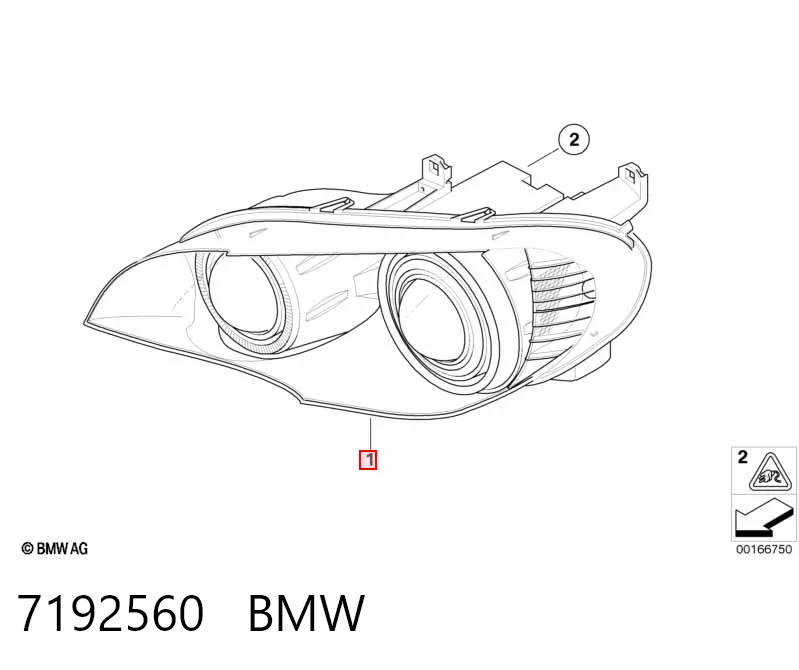 Фара передня права BMW 7288992