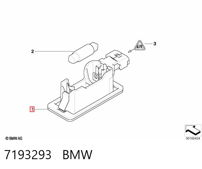 7193293 BMW Ліхтар освітлення номерного знака