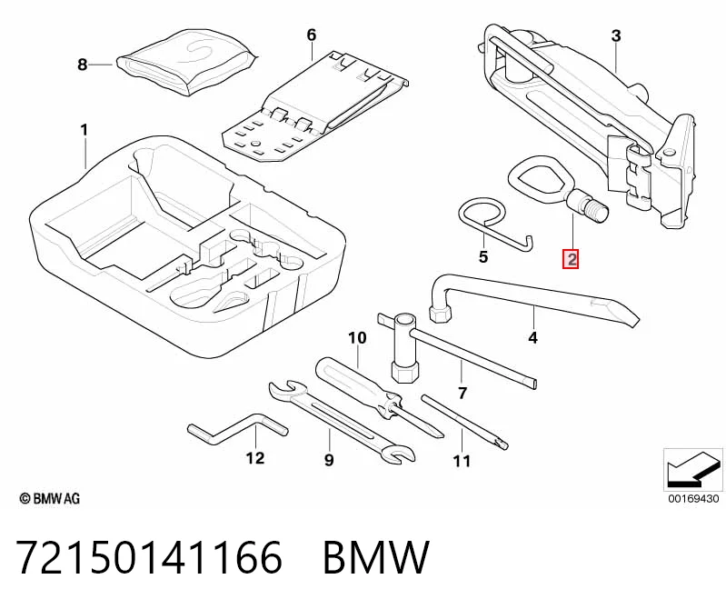 72150141166 BMW Крюк буксирувальний передній