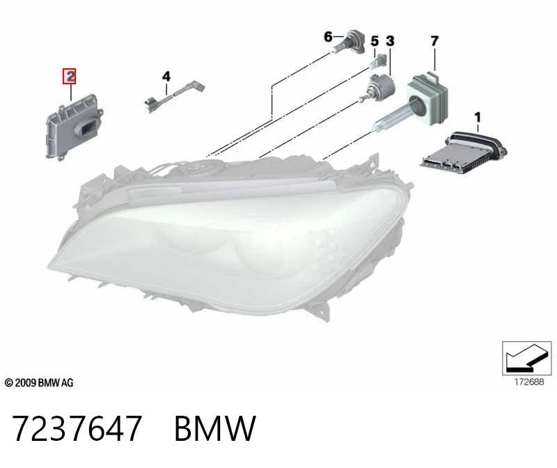 7237647 BMW Блок управління фарами