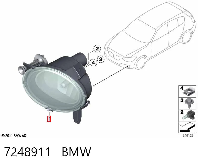 7248911 BMW Фара, ліва