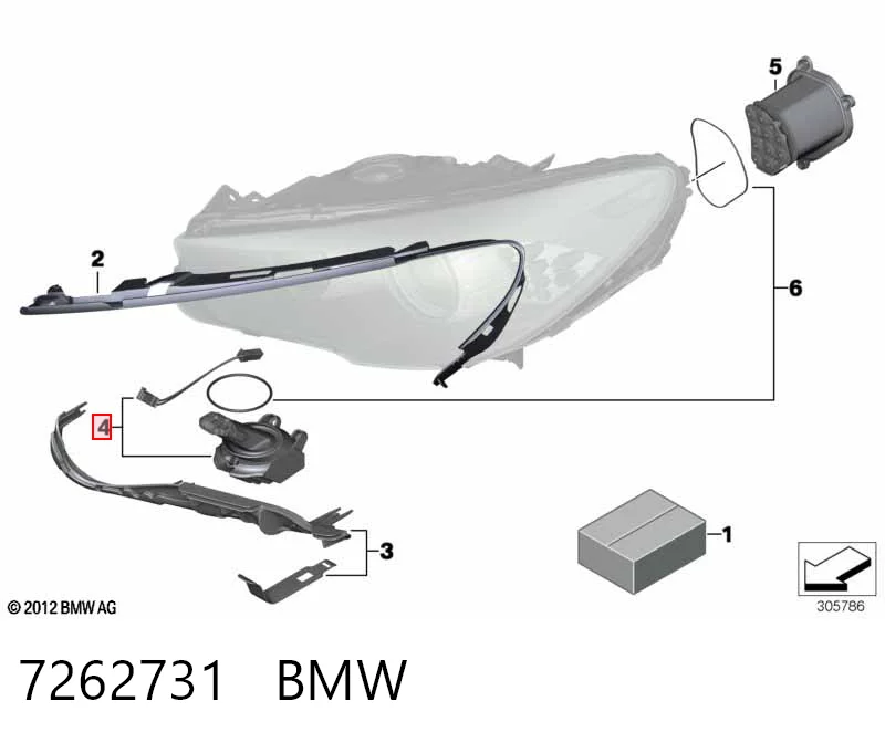 7262731 BMW Модуль управління (ЕБУ) денних ліхтарів
