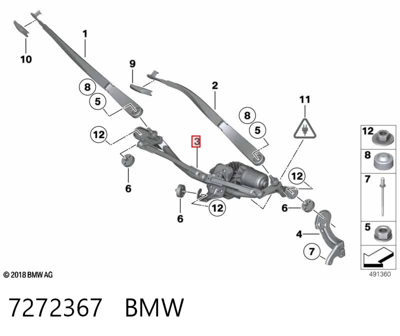7306266 BMW Трапеція склоочисника