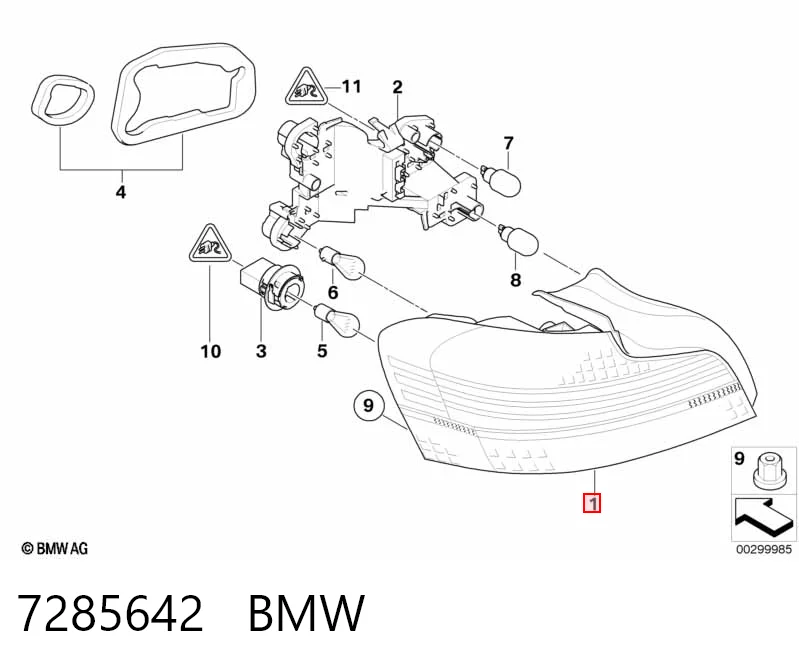 Ліхтар задній правий на BMW X5  E70