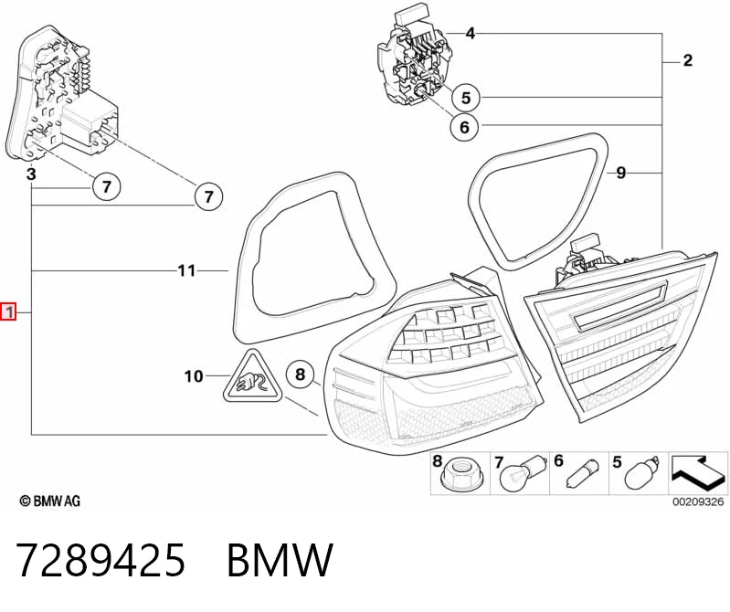 7289425 BMW Стоп задній