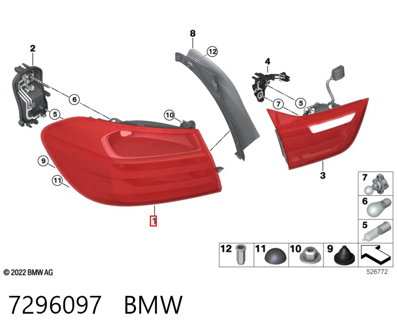 Ліхтар задній лівий Polcar 20D187X ціна, від 134.98 USD