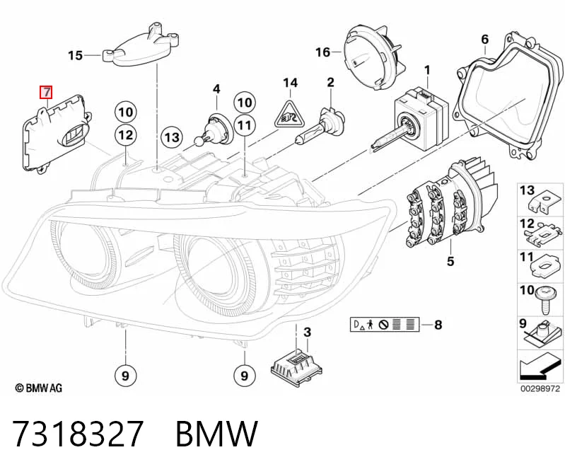 7318327 BMW Реле управління ксеноном / біксенон