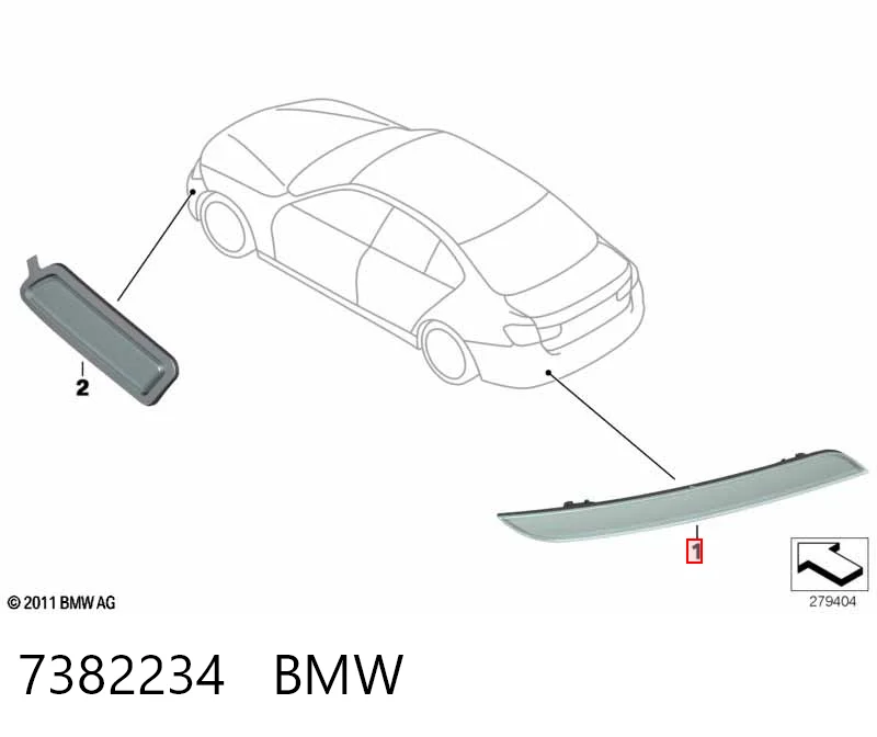 Правий катафот заднього бампера AND 14945110 ціна, від 8.94 USD