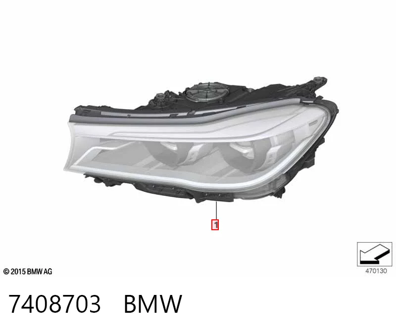 7408703 BMW Фара дальнього світла в зборі