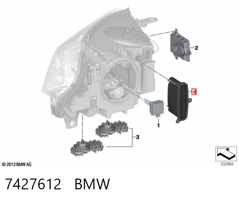 7427612 BMW Блок розпалювання, ксенон