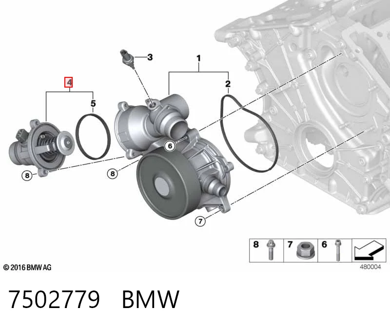 7502779 BMW Авто термостат