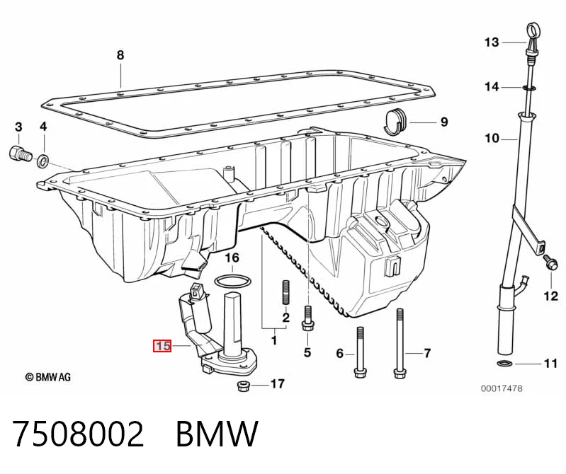 7508002 BMW Датчик рівня мастила