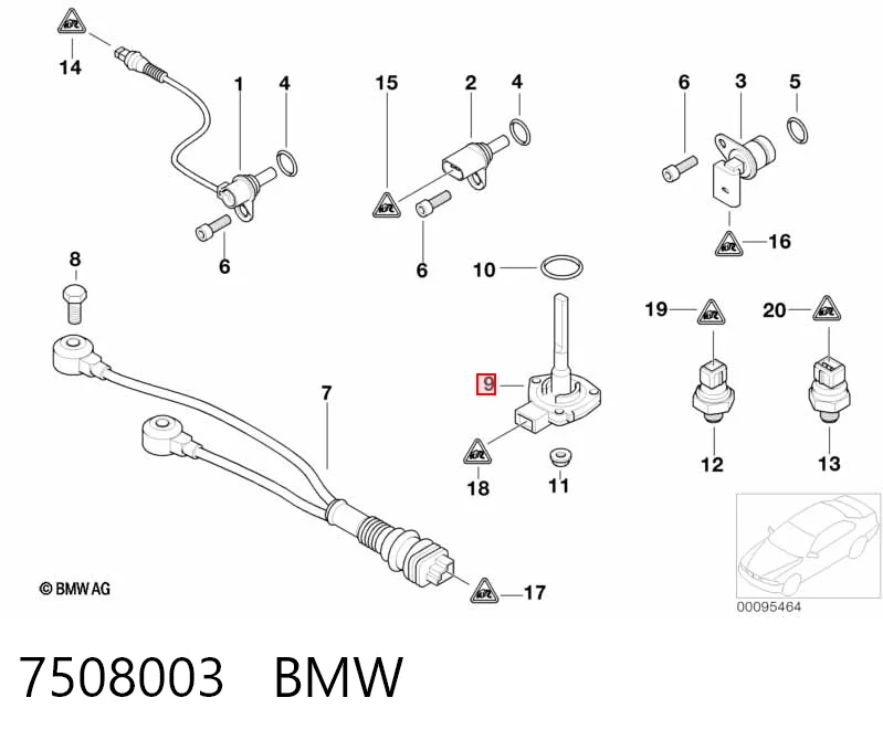 7508003 BMW Датчик рівня мастила
