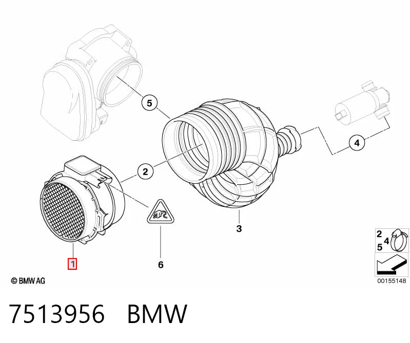7513956 BMW Датчик витрати повітря