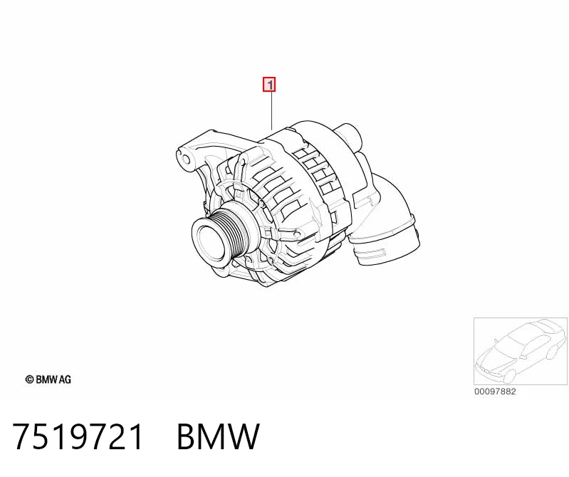7519721 BMW Авто генератор