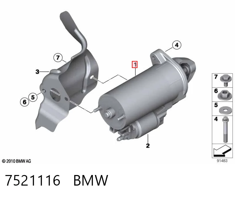 7521116 BMW Стартер двигуна