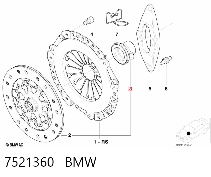 Підшипник ковзання зчеплення на BMW 5  E61