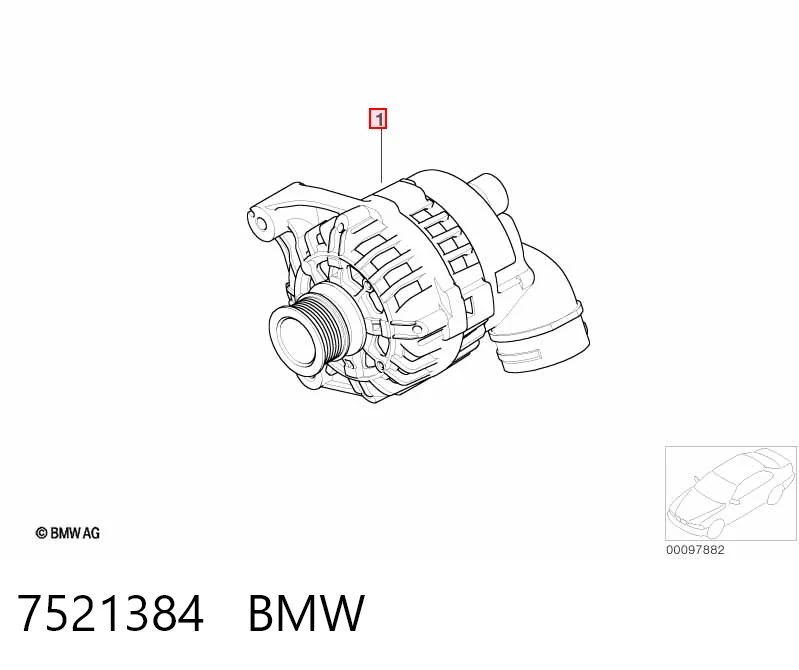 7521384 BMW Авто генератор