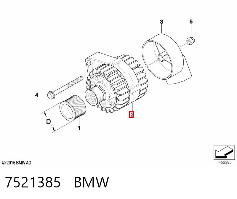 7521385 BMW Авто генератор