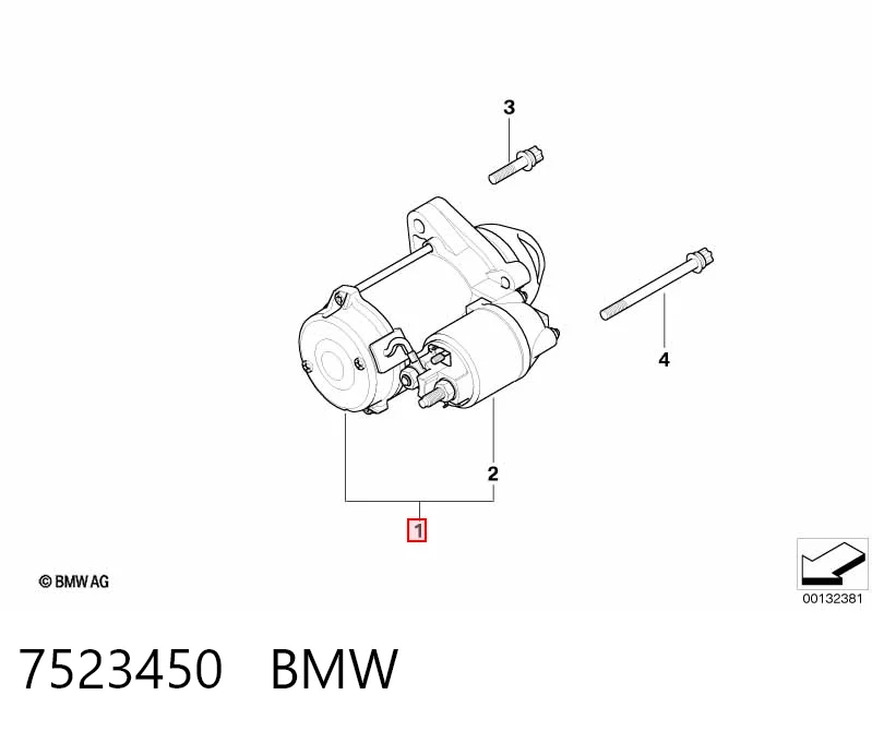 7523450 BMW Стартер двигуна
