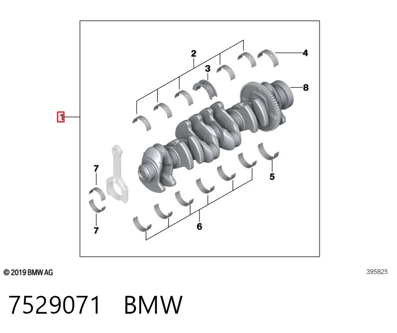 7529071 BMW Колінвал двигуна