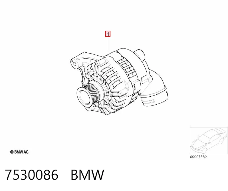 7530086 BMW Авто генератор