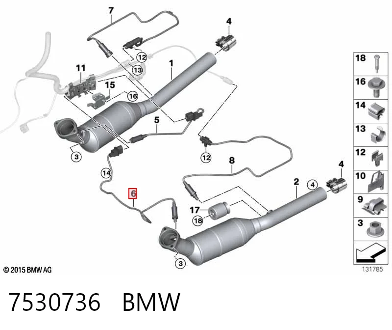 258007326 Bosch Лямбдазонд, датчик кисню до каталізатора, лівий