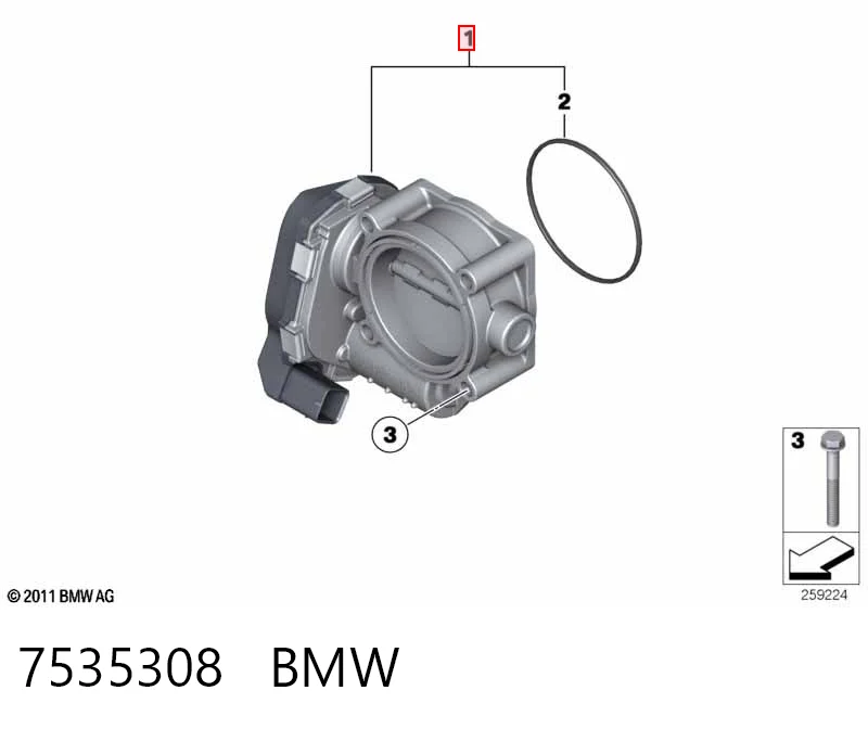Блок дросельної заслінки BMW X5 позашляховик (E70) (2007 - 2013) ціна, від 138.47 USD