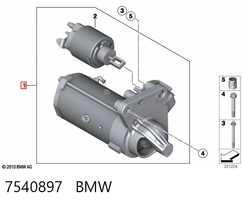 7540897 BMW Стартер двигуна