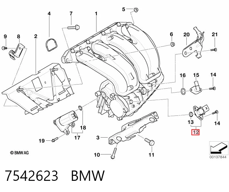 7542623 BMW Датчик наддува
