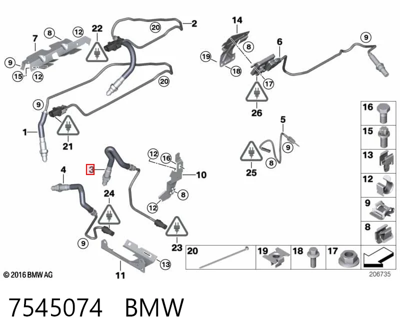 7545074 BMW Лямбда зонд після каталізатора