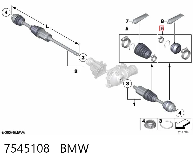 Купити Пильник ШРУСа зовнішній BMW X6  E71