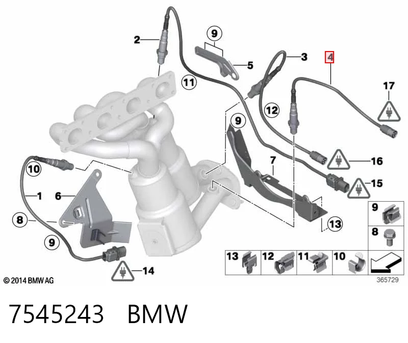 7545243 BMW Лямбда зонд після каталізатора