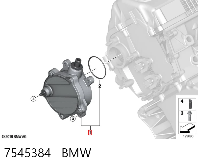 7545384 BMW Насос вакуумний