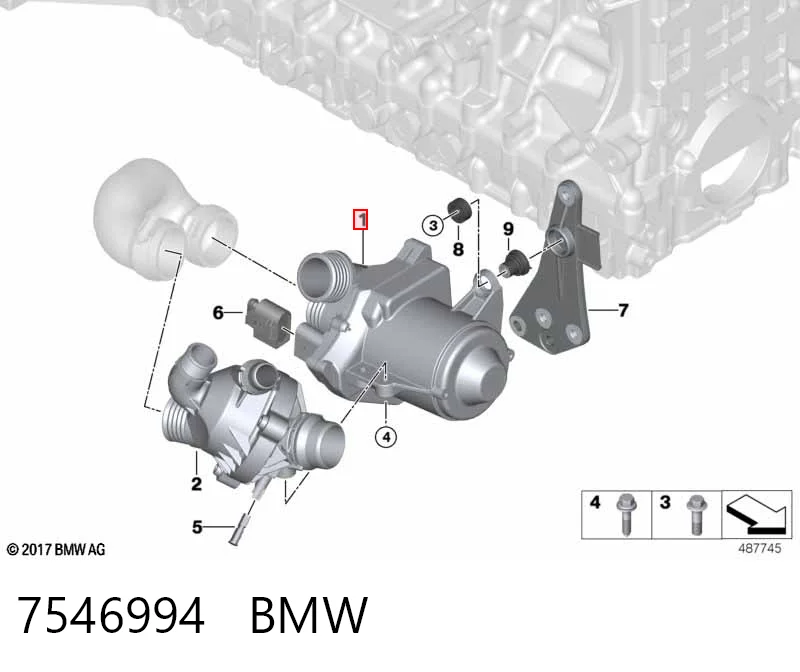 7546994 BMW Насос охолодження