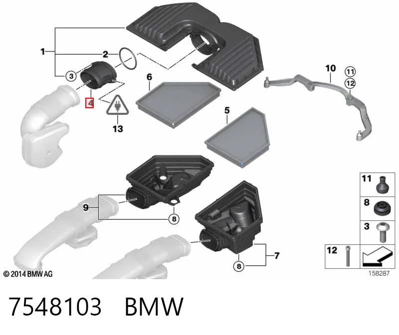 7548103 BMW Датчик витрати повітря