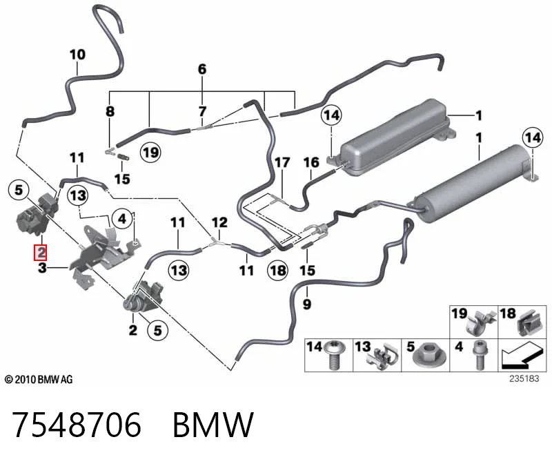 7548706 BMW Клапан перетворювач тиску наддуву (соленоїд)