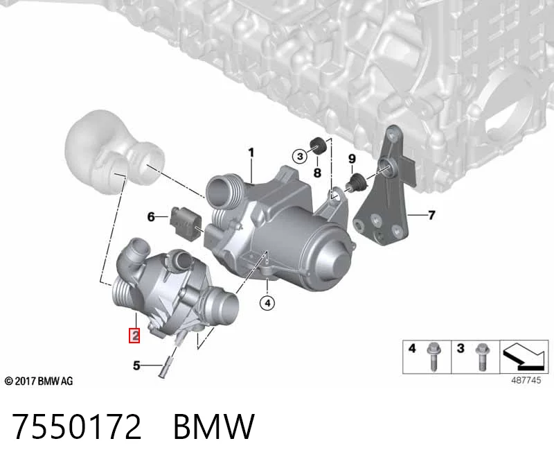 7550172 BMW Авто термостат