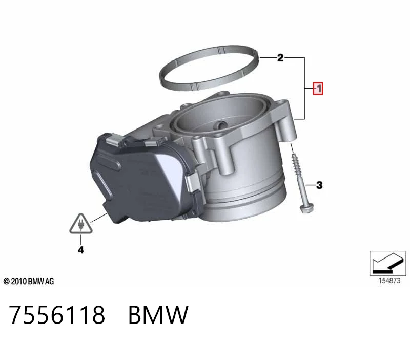 7556118 BMW Дросільна заслінка в зборі