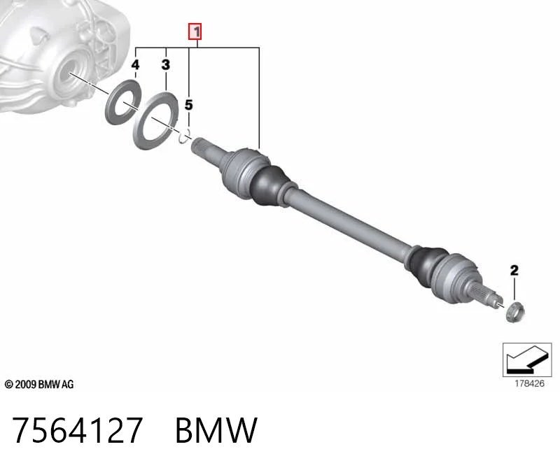 7564127 BMW Привід задній