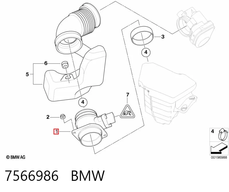 7566986 BMW Датчик витрати повітря