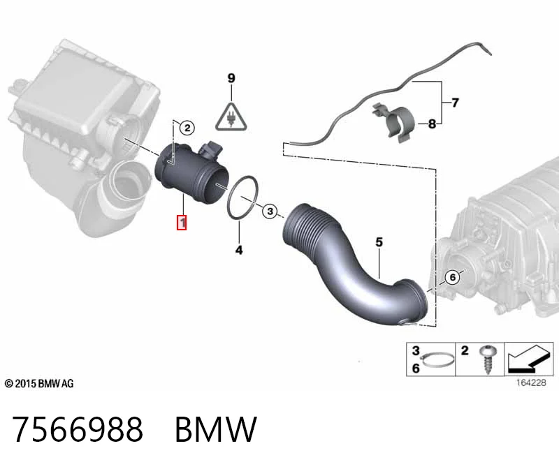 7566988 BMW Датчик витрати повітря