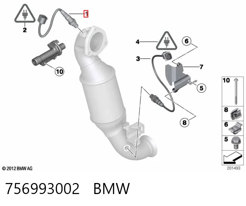 756993002 BMW Лямбдазонд, датчик кисню до каталізатора