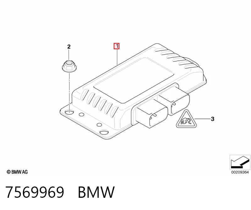7569969 BMW Модуль керування роздавальної коробкою