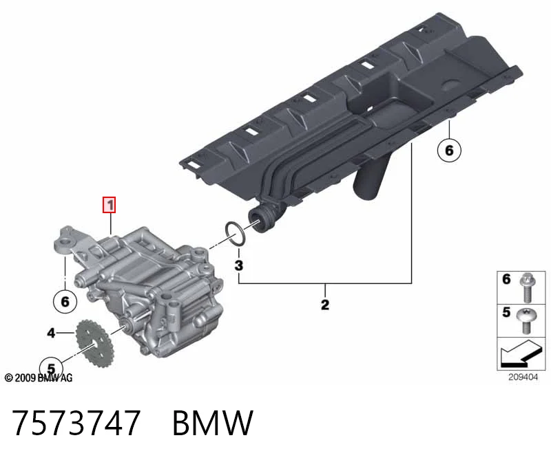 7573747 BMW Масляний насос двигуна