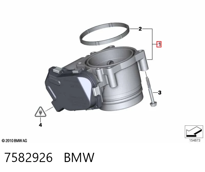 7582926 BMW Дросільна заслінка в зборі